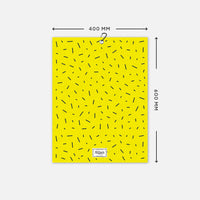 Microfiber Towel Doodle Yellow