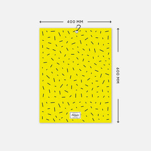 Microfiber Towel Doodle Yellow