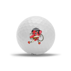 Boll med en figur tryckt på sidan