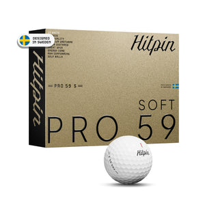 Hitpin Pro 59 Soft förpackning och en boll visas upp